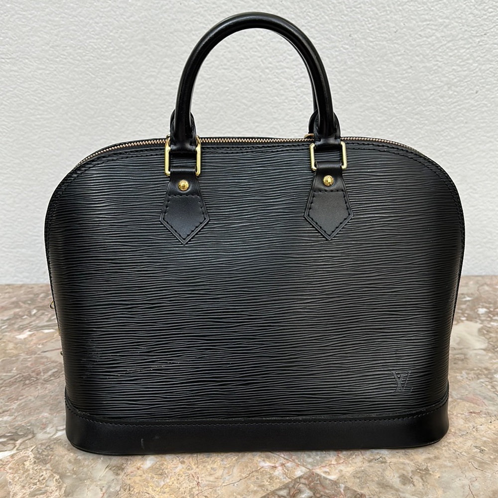 Louis Vuitton Black Epi Leather Satchel